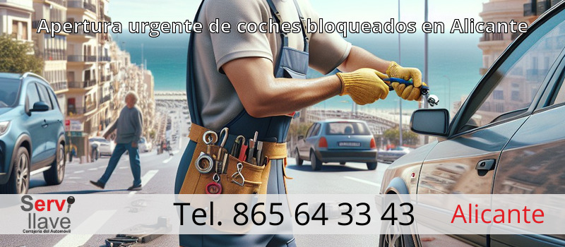 Apertura urgente de coches bloqueados en Alicante