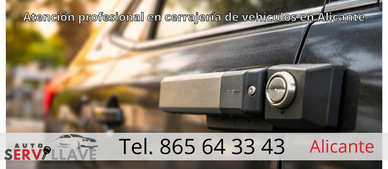 Atención profesional en cerrajería de vehículos en Alicante