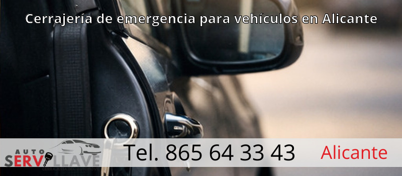 Cerrajería de emergencia para vehículos en Alicante
