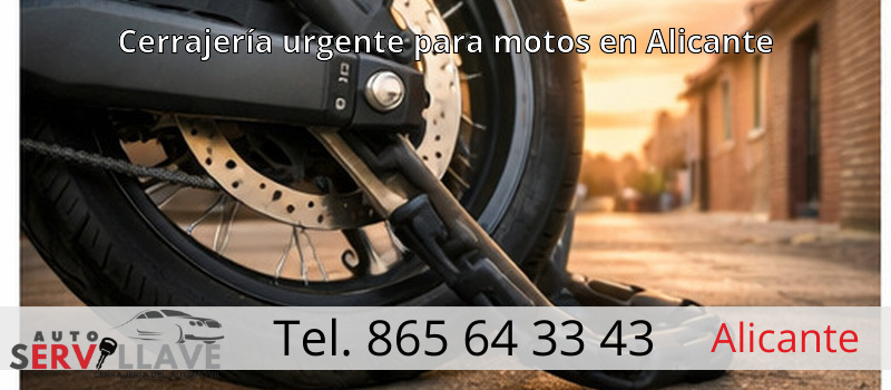 Cerrajería urgente para motos en Alicante