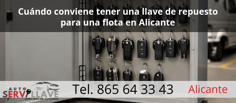 Cuándo conviene tener una llave de repuesto para una flota en Alicante
