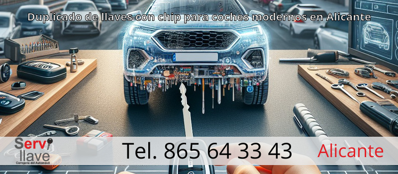 Duplicado de llaves con chip para coches modernos en Alicante