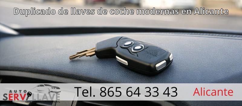 Duplicado de llaves de coche modernas en Alicante