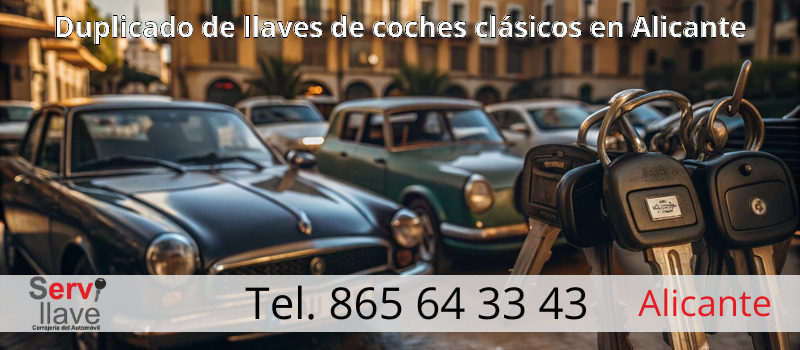 Duplicado de llaves de coches clásicos en Alicante