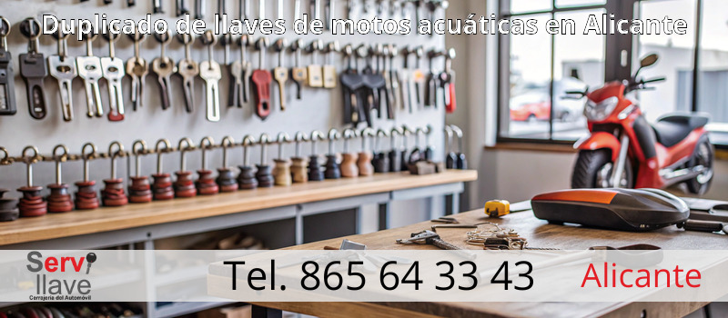 Duplicado de llaves de motos acuáticas en Alicante