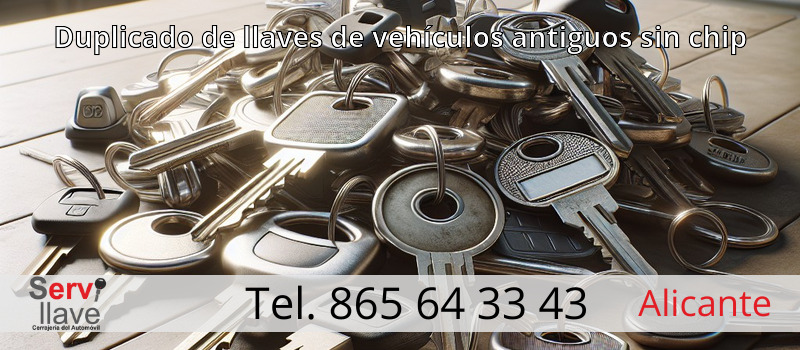 Duplicado de llaves de vehículos antiguos sin chip