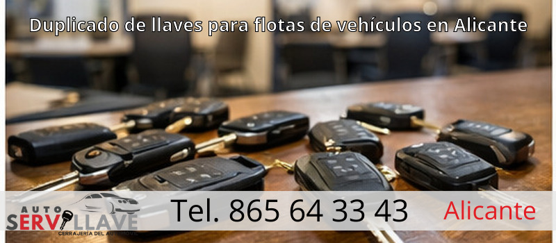 Duplicado de llaves para flotas de vehículos en Alicante