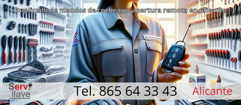 Duplicado de mandos de coche con apertura remota en Alicante