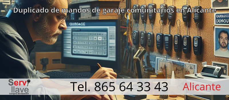 Duplicado de mandos de garaje comunitarios en Alicante