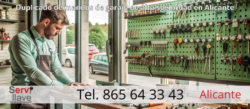 Duplicado de mandos de garaje de alta seguridad en Alicante
