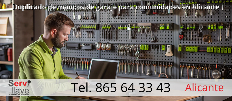 Duplicado de mandos de garaje para comunidades en Alicante