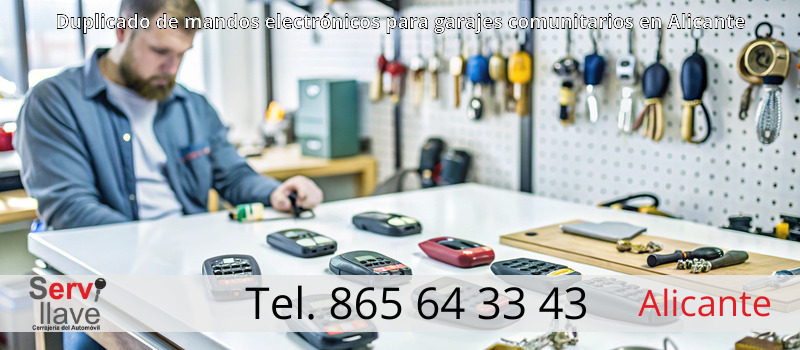 Duplicado de mandos electrónicos para garajes comunitarios en Alicante