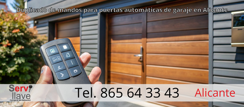 Duplicado de mandos para puertas automáticas de garaje en Alicante