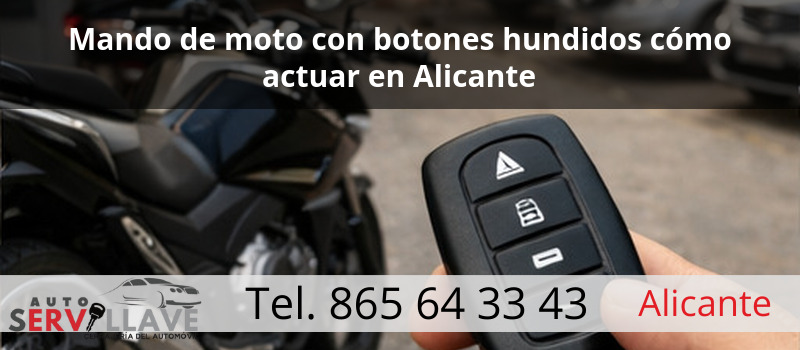 Mando de moto con botones hundidos cómo actuar en Alicante
