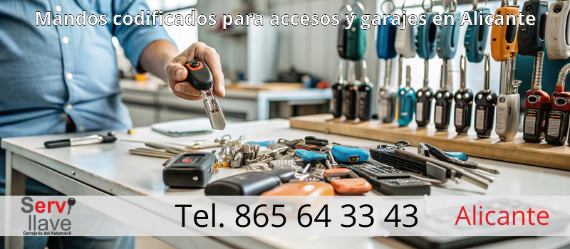 Mandos codificados para accesos y garajes en Alicante