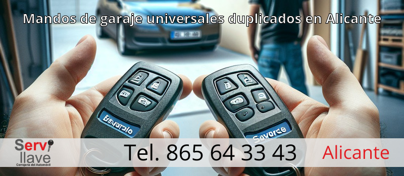 Mandos de garaje universales duplicados en Alicante
