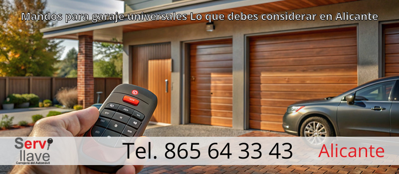 Mandos para garaje universales Lo que debes considerar en Alicante