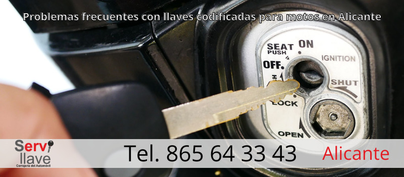 Problemas frecuentes con llaves codificadas para motos en Alicante