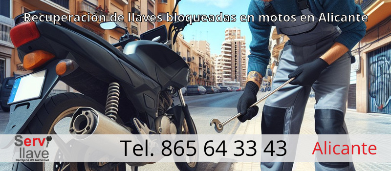 Recuperación de llaves bloqueadas en motos en Alicante Recuperación de llaves bloqueadas en motos en Alicante