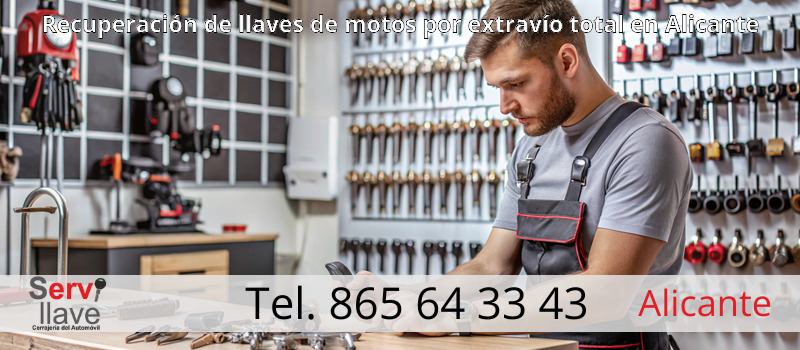 Recuperación de llaves de motos por extravío total en Alicante