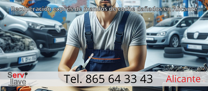 Recuperación exprés de mandos de coche dañados en Alicante