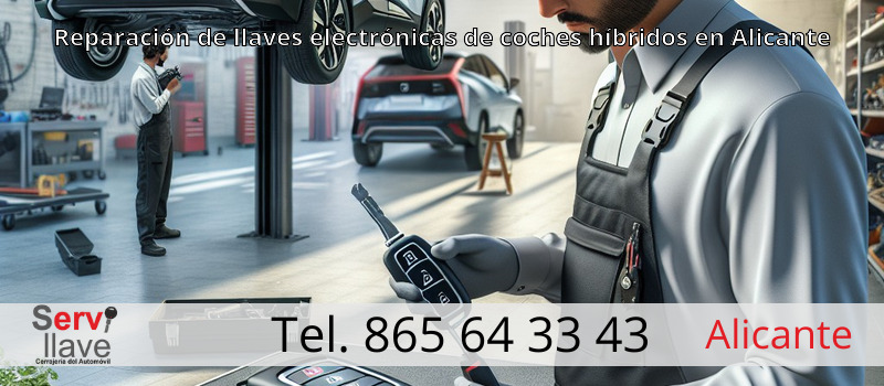 Reparación de llaves electrónicas de coches híbridos en Alicante