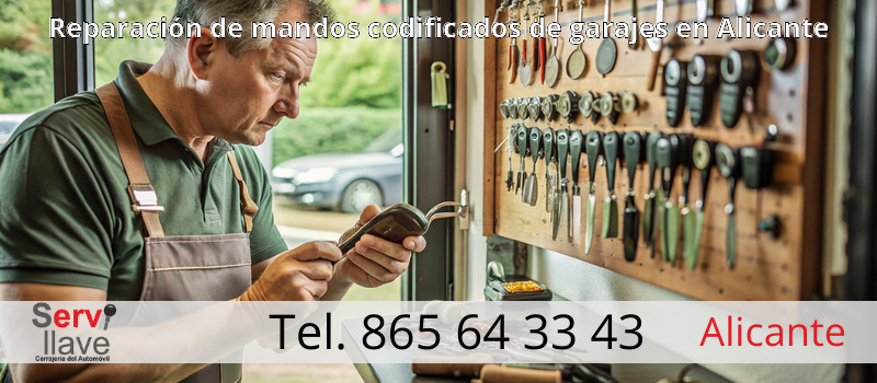 Reparación de mandos codificados de garajes en Alicante