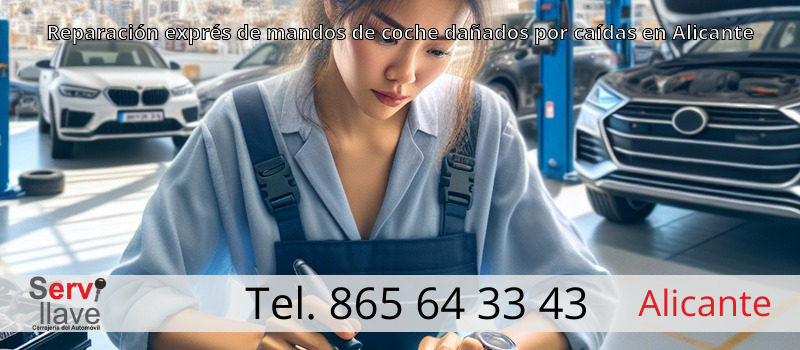 Reparación exprés de mandos de coche dañados por caídas en Alicante