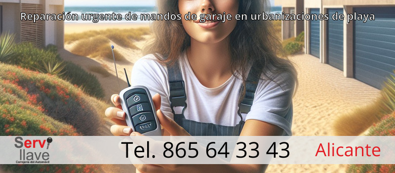 Reparación urgente de mandos de garaje en urbanizaciones de playa