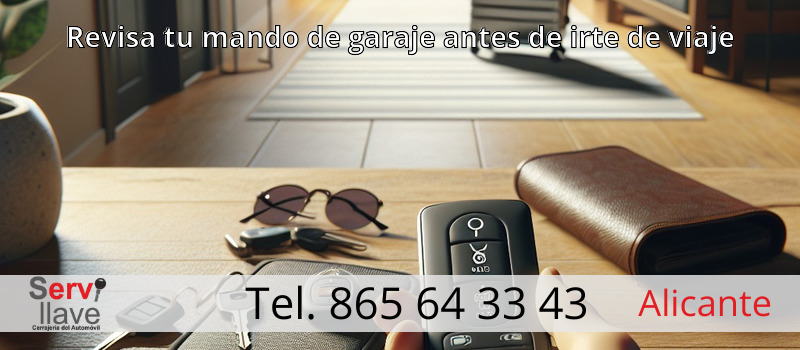 Revisa tu mando de garaje antes de irte de viaje