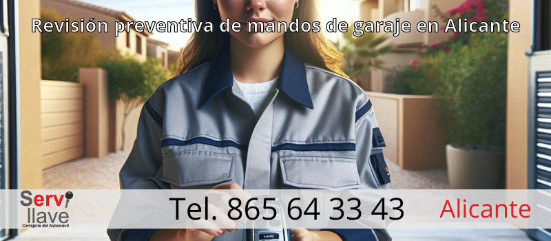 Revisión preventiva de mandos de garaje en Alicante