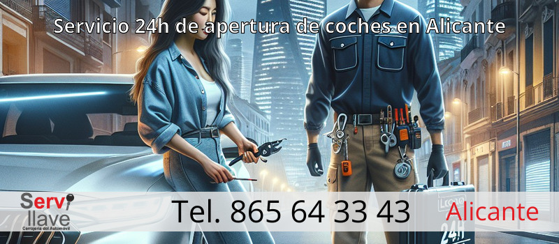 Servicio 24h de apertura de coches en Alicante