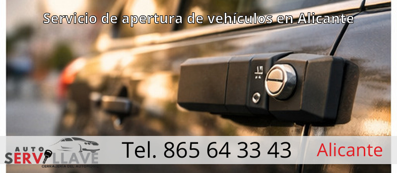 Servicio de apertura de vehículos en Alicante