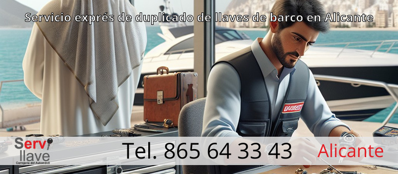 Servicio exprés de duplicado de llaves de barco en Alicante