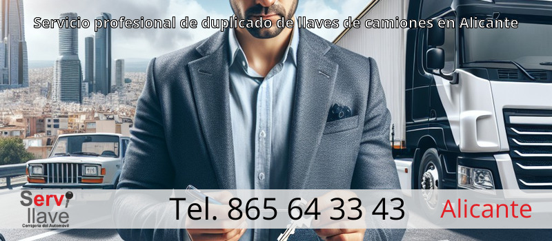 Servicio profesional de duplicado de llaves de camiones en Alicante