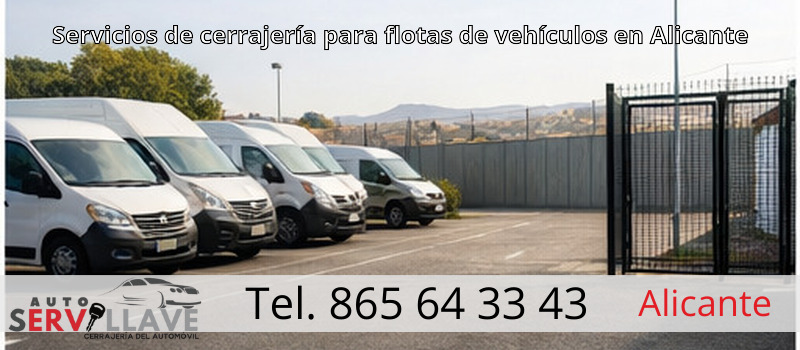 Servicios de cerrajería para flotas de vehículos en Alicante