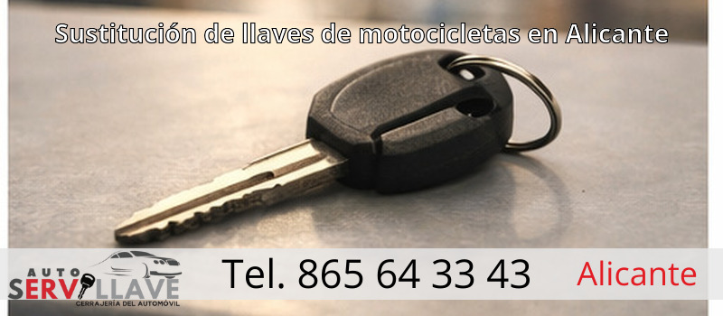 Sustitución de llaves de motocicletas en Alicante