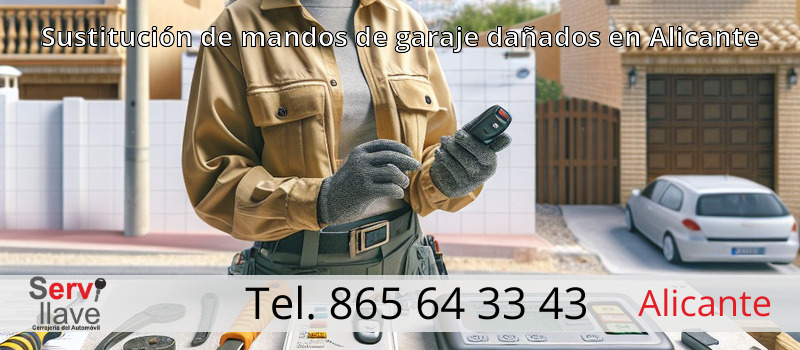 Sustitución de mandos de garaje dañados en Alicante
