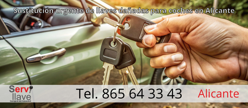 Sustitución urgente de llaves dañadas para coches en Alicante