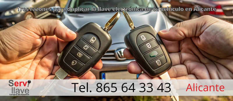 Tres razones para duplicar la llave electrónica de tu vehículo en Alicante